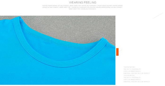 萊卡棉圓領(lǐng)T恤衫款式領(lǐng)口細(xì)節(jié)特寫(xiě)圖