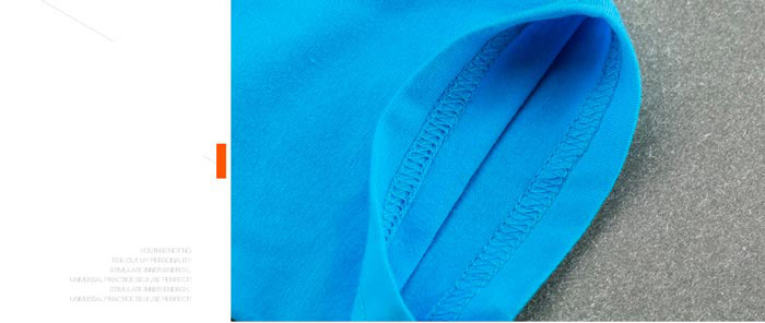 萊卡棉圓領(lǐng)T恤衫定做袖口細(xì)節(jié)特寫(xiě)圖