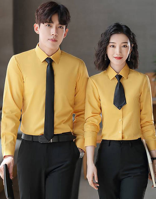 時尚姜藍色襯衫現(xiàn)貨定制